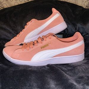 Pink Puma Suede Sneakers